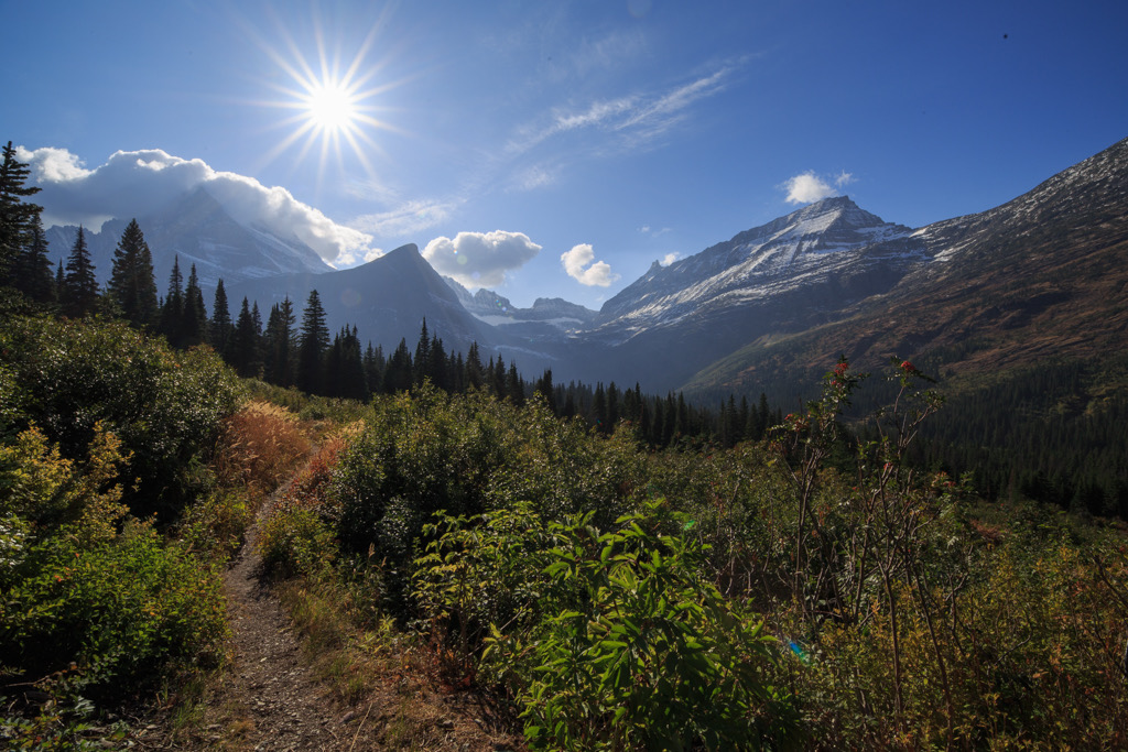 Crown of the continent im Glacier Nationalpark Schärfentiefe