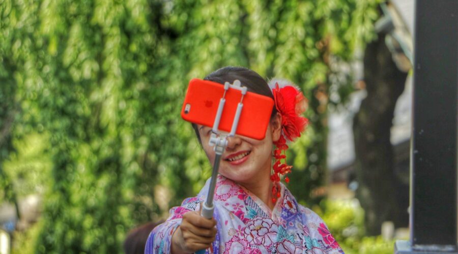 Selfie, Kimono, Kyoto, Japan