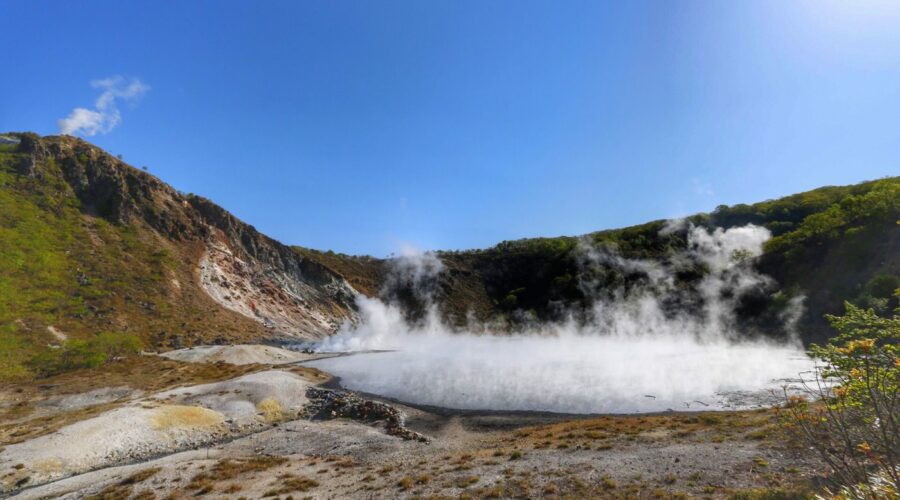 Heißer See, Noboribetsu, Hokkaido, Japan