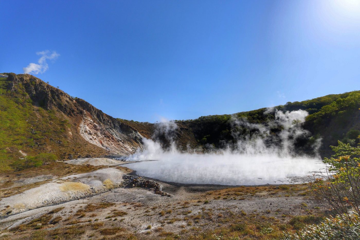 Heißer See, Noboribetsu, Hokkaido, Japan