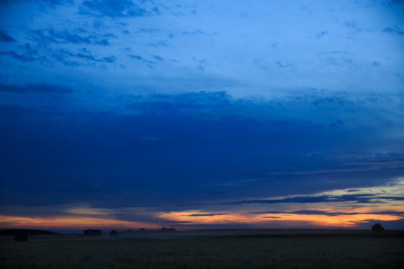 Photo: Sommer-Sonnenuntergang auf dem Feld