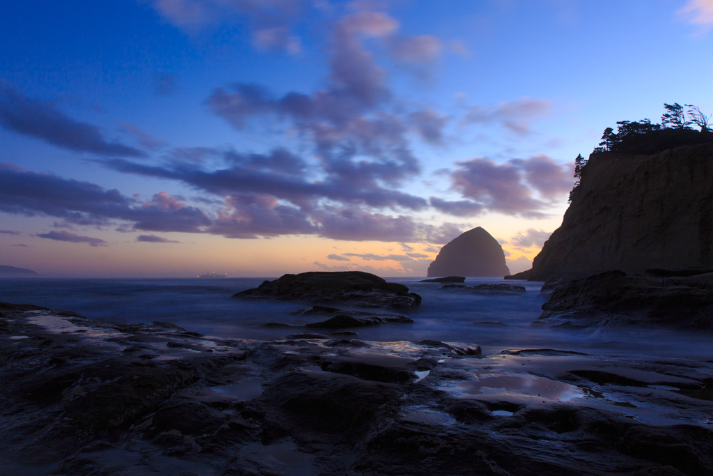 Cape Kiwanda Abenddämmerung Oregon Pazifik