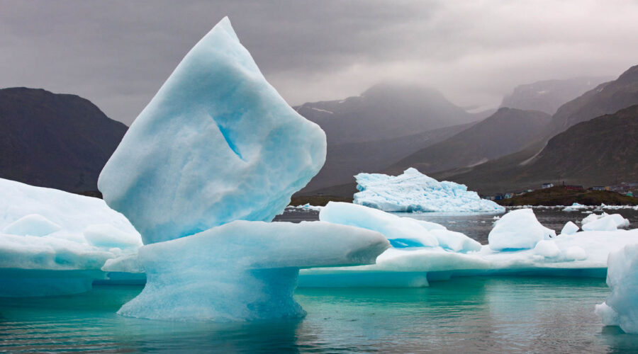 Eisberge in Narsaq, Grönland