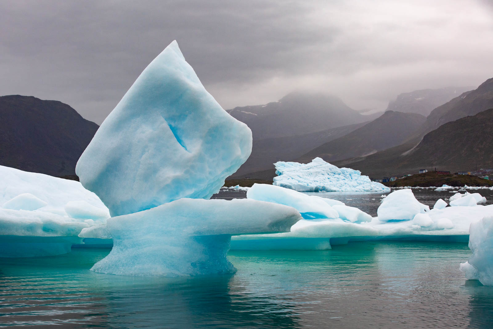 Eisberge in Narsaq, Grönland