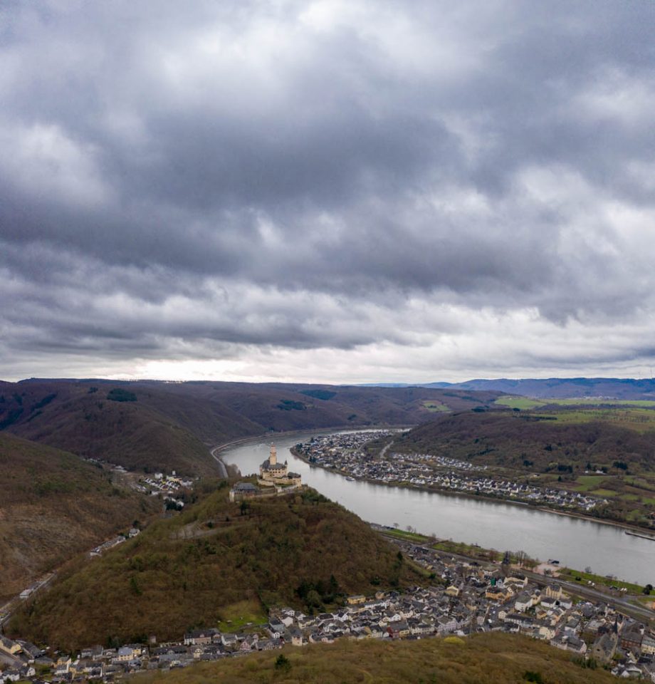 Braubach und Marksburg von oben