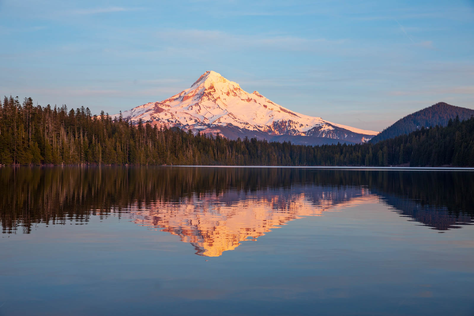 Lost Lake und Mt. Hood, Sonnenuntergang