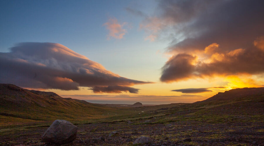 Sonnenuntergang in Snaefellsnes