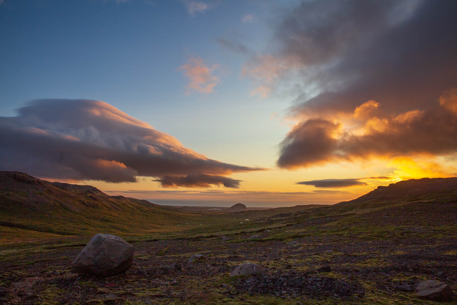 Sonnenuntergang in Snaefellsnes
