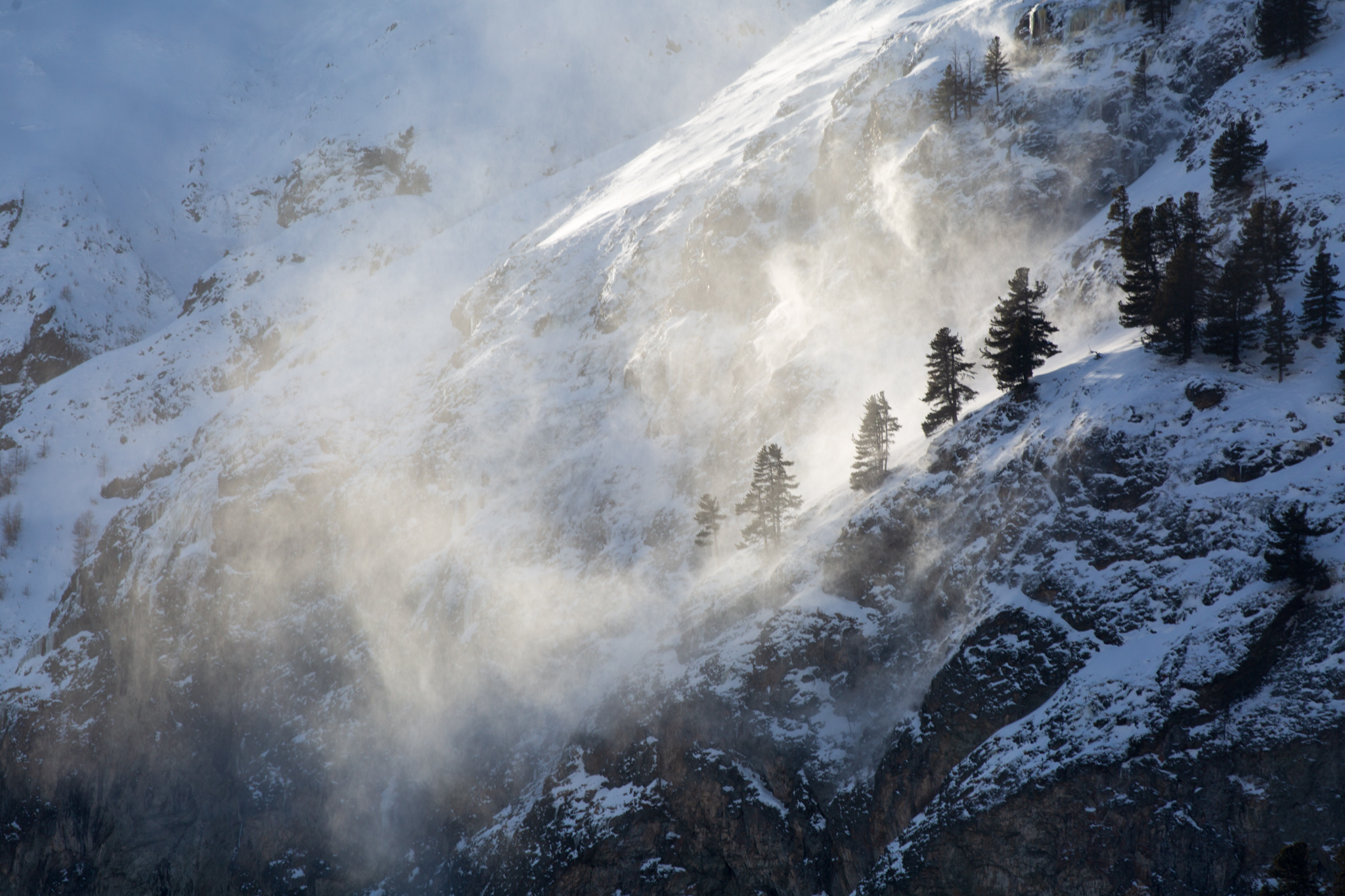 Engadin, Piz Rosatsch, Val Roseg, Schnee