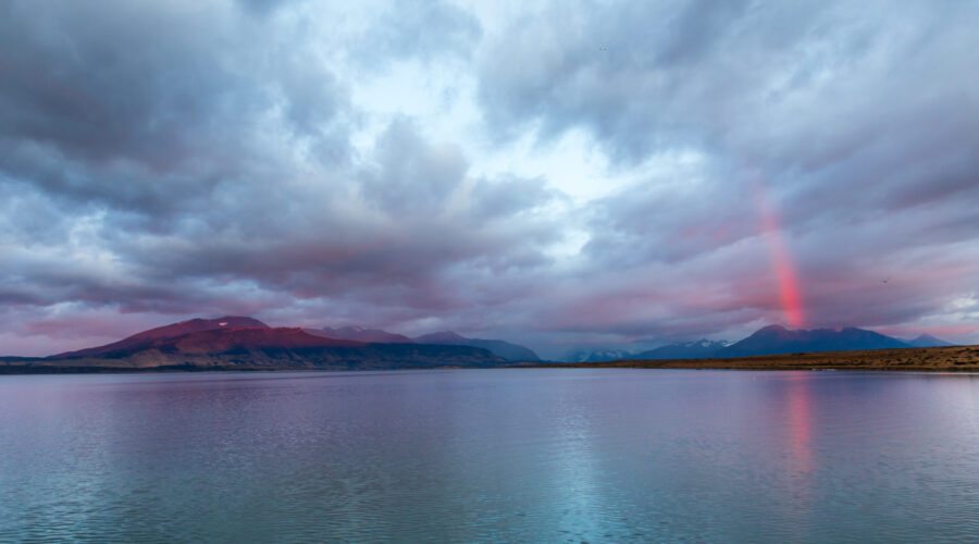 Fjord Ultima Esperanza, Chile, Patagonien, Regenbogen