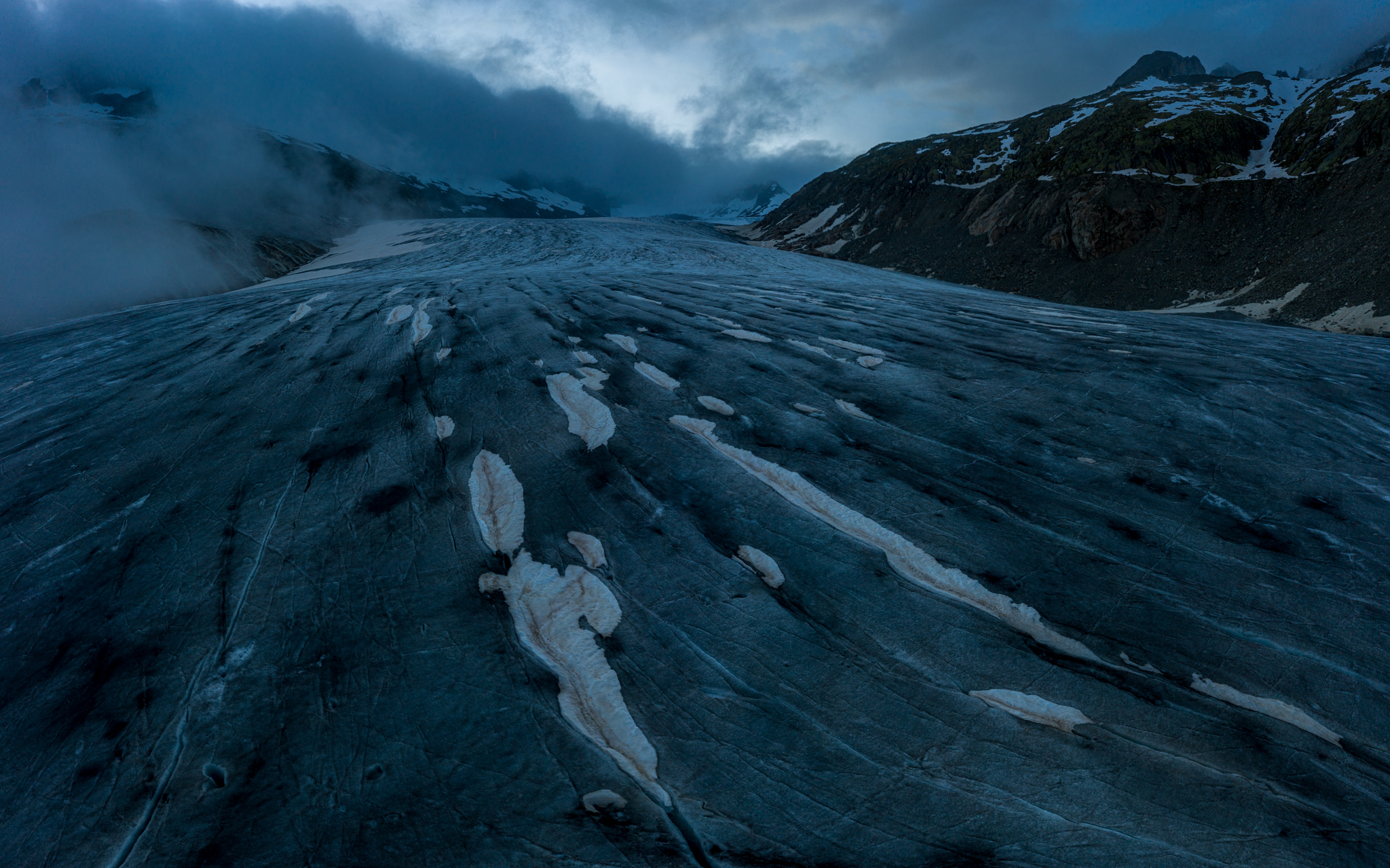 Blaue Stunde, Rhonegletscher