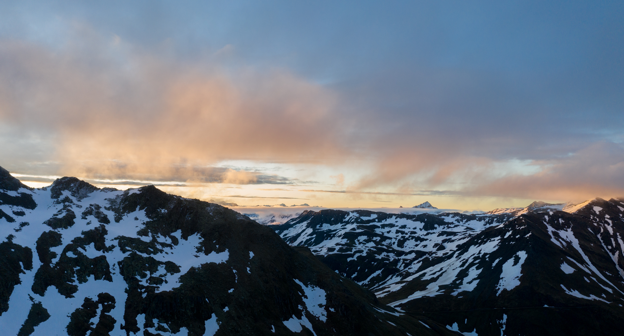 SChweiz, Klein Furkahorn, Rhonegletscher, Sonnenaufgang