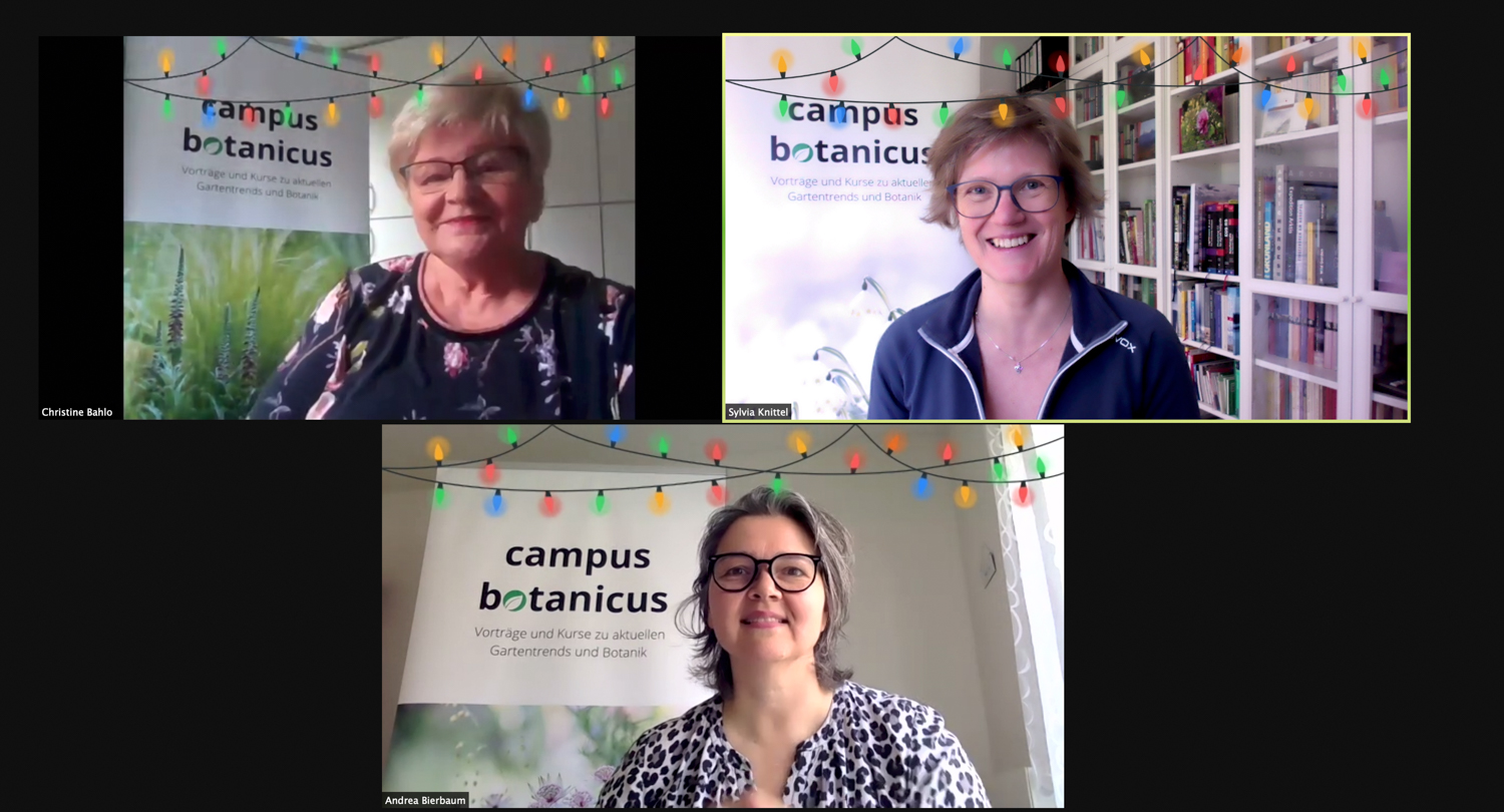 Photo: Die drei Gründerinnen des campus botanicus: Christine Bahlo, Andrea Bierbaum und Sylvia Knittel